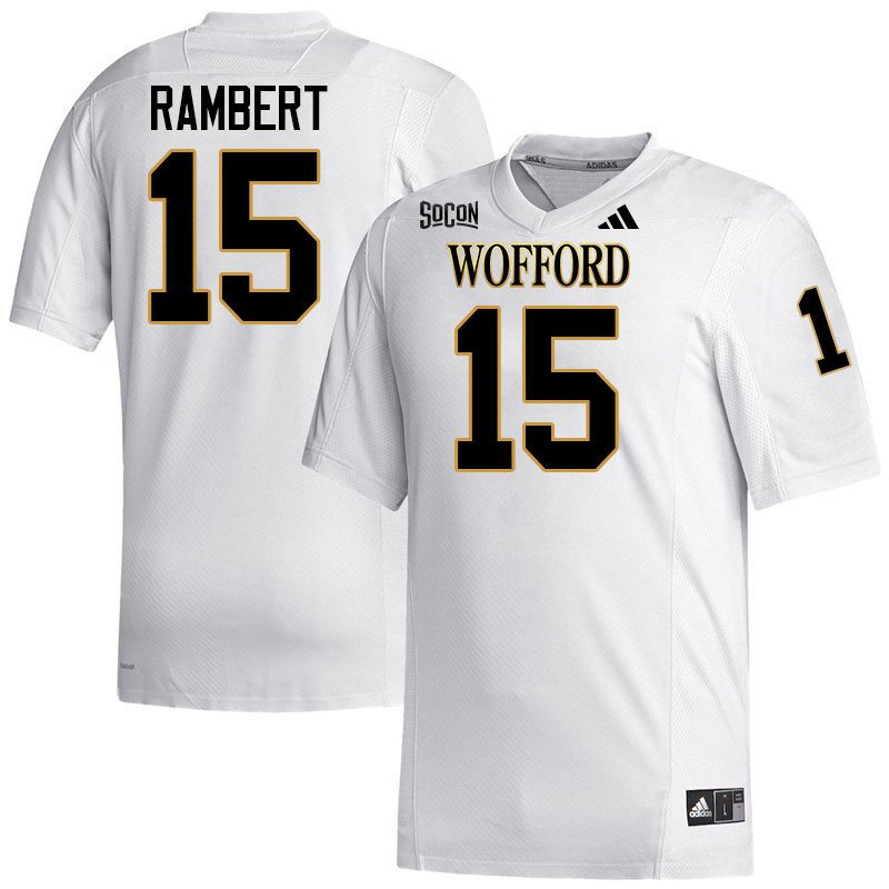 Wofford Terriers #15 Jalen Rambert College Football Jerseys,Uniforms Stitched-White